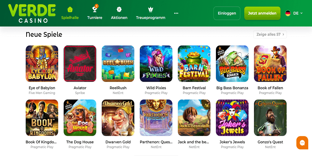 Verde Casino Automatspielen